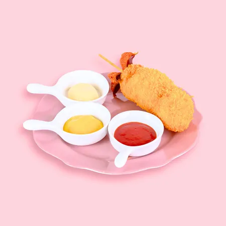 Corndog pulpo cheese